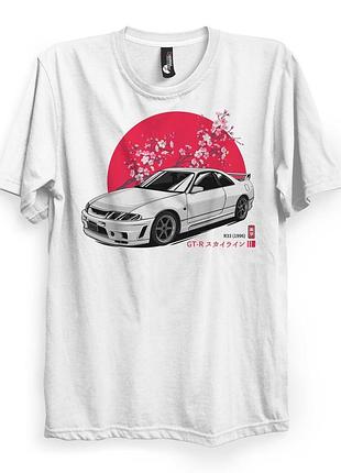 Футболка белая loys r33 skyline gtr (スカイライン)