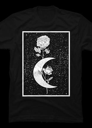 Повсякденна футболка loys з принтом gothic occult moon rose xs