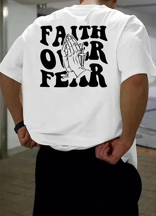 Футболка loys з принтом віра над страхом faith over fear білий xs