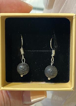 Сережки з лавою