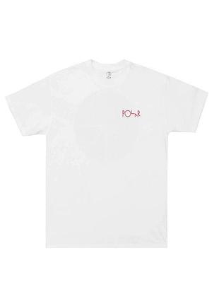 Біла футболка loys polar skate co red logo футболка loys полар xs