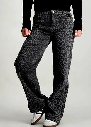 Джинси чорно-сірі леопард vero moda tessa xs 25 розмір w32