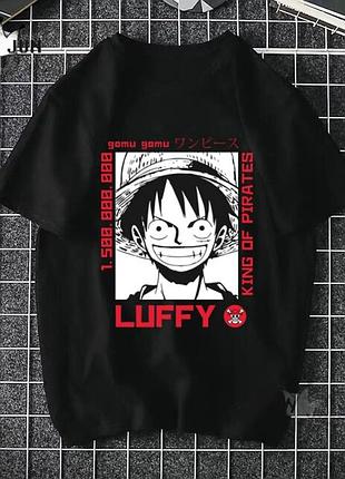 Футболка черная loys one-piece luffy xxl