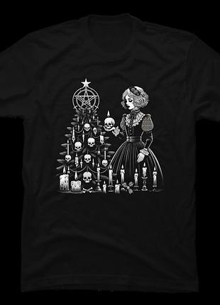 Повсякденна футболка loys з принтом victorian gothic christmas xs