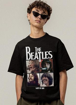 Футболка loys унісекс the beatles (let it bee 1970) чорний xs