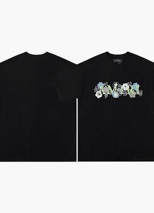 Футболка loys amiri амири черная качественная футболка loys из 100% хлопка xs