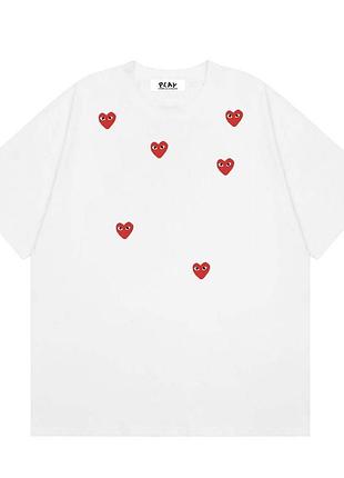 Футболка loys comme des garçons ком де гарсон черная очень хорошее качество 100% хлопок xs