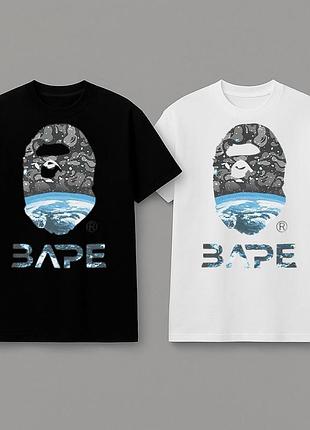 Футболка loys bape бейп чорна нова дуже гарної якості 100% бавовна xs
