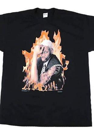 Повсякденна футболка loys dennis rodman vintage fire t-shirt black xs