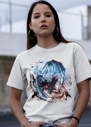 Футболка loys devil may cry (nero wht) белый xs