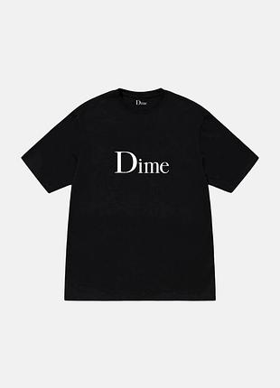 Чорна футболка loys dime logo дайм унісекс sk8 xs