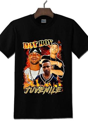 Футболка чорна juvenile ''hot boy'' vintage look t-shirt xl