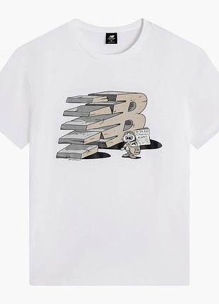Футболка loys new balance ню баланс белая 100% хлопок очень хорошее качество xs