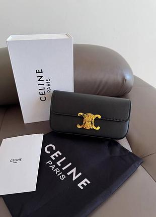 Celine triomphe black жіноча сумка