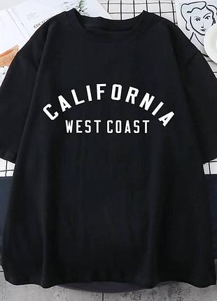 Футболка loys жіноча з принтом california каліфорнія чорний xs