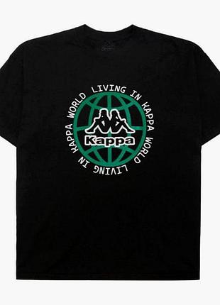 Футболка loys kappa каппа чорна дуже гарна якість 100% бавовна xs