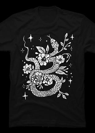 Повсякденна футболка loys з принтом floral snake witchy xs