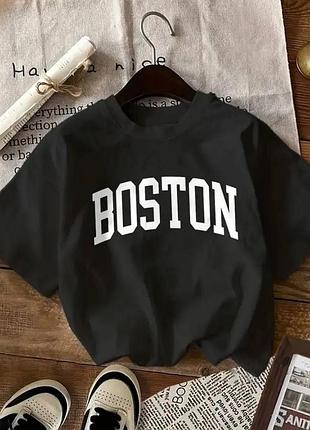 Жіноча стильна футболка loys з принтом boston l