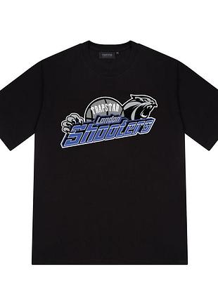 Футболка черная loys trapstar london shooters tee – black/blue xs