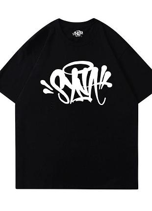 Чорна футболка loys syna world logo унісекс футболки sk8 xs