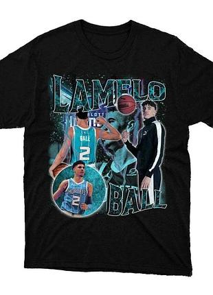 Футболка чорна lamelo ball vintage look t-shirt s