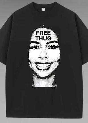 Футболка loys з графічним принтом free thug xs