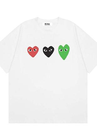 Футболка loys comme des garçons ком дез гарсон чорна якість дуже гарна 100% бавовна xs