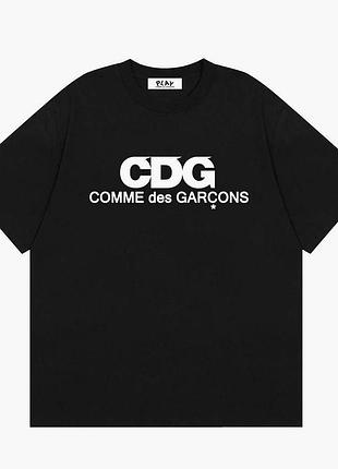 Футболка loys comme des garçons ком дез гарц черная очень хорошее качество 100% хлопок xs