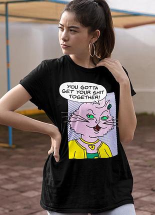 Футболка loys bojack horseman (you gotta get your shit together) черный xs