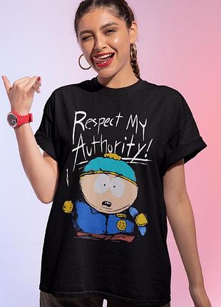 Футболка loys south park (eric cartman respect my authority) черный xs