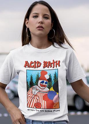 Футболка loys acid bath (when the kite string pops wht) белый xs