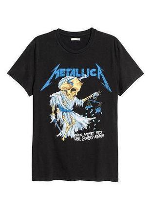 Футболка loys с принтом рок metallica blue print l