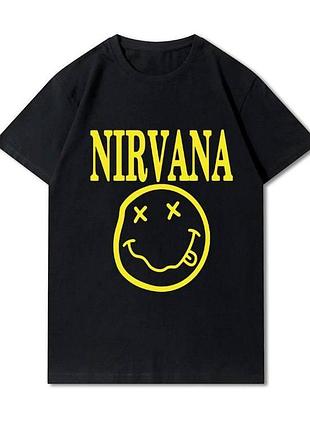 Женская стильная оверсайз футболка loys nirvana черный l