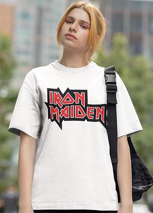 Футболка loys iron maiden (logo wht) белый xs