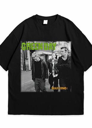 Футболка loys с принтом green day warning черный l