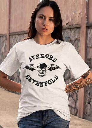 Футболка loys avenged sevenfold (logo wht) белый s