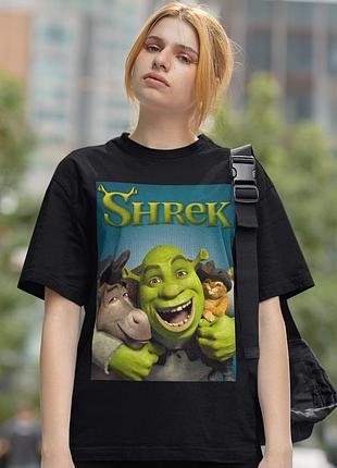 Футболка loys shrek (donkey shrek puss in boots) черный xs