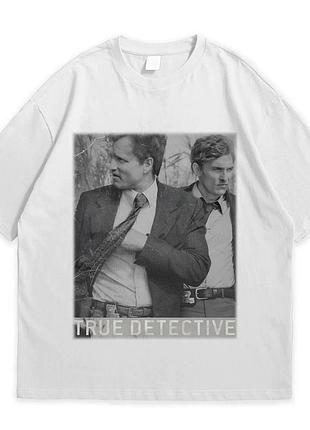 Футболка loys з принтом справжній детектив true detective білий xs