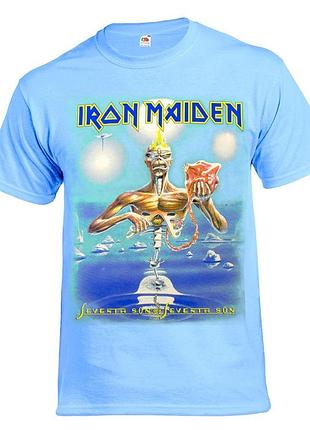 Футболка loys iron maiden seventh son голубой xs