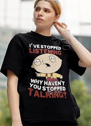 Футболка loys family guy (ive stopped listening) чорний xs