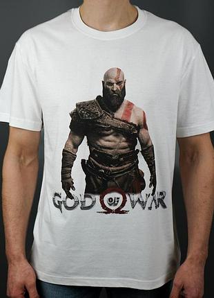 Футболка loys с принтом god of war kratos белый xl