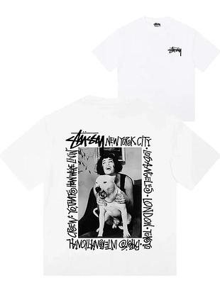 Футболка loys stussy стусі бавовняна з принтом у2к art.004 s