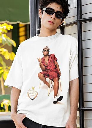 Футболка loys унісекс bruno mars (24k magic wht) білий xl