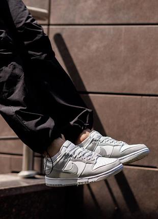Nike sb dunk low white grey 4