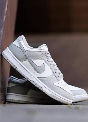 Nike sb dunk low white grey 3