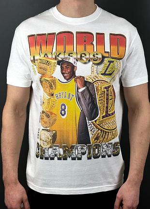 Футболка loys з принтом kobe bryant nba rings білий xxl