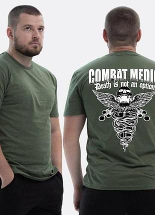 Футболка loys класична із принтом combat medic череп герб медицини xxl
