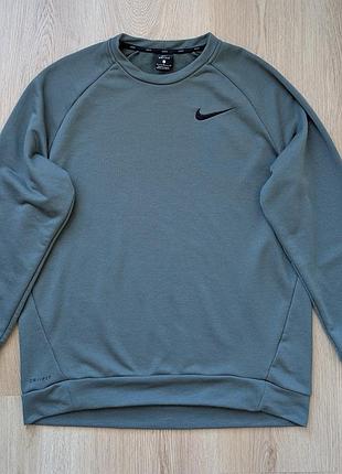 Мужская оригинальная кофта на длинный рукав свитшот nike dri-fit раз л
