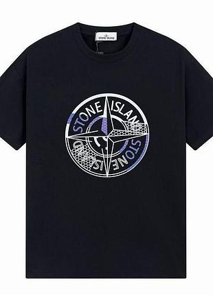 Футболка loys stone island стон айленд черная новая качественная футболка loys из 100% бавовны xxl