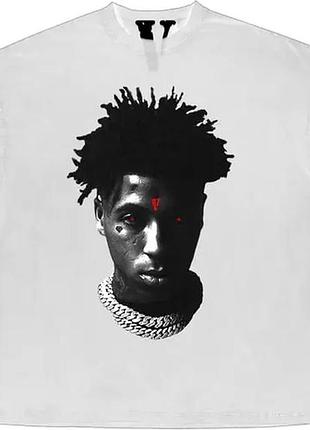 Футболка біла loys youngboy nba x vlone reaper’s child white tee l